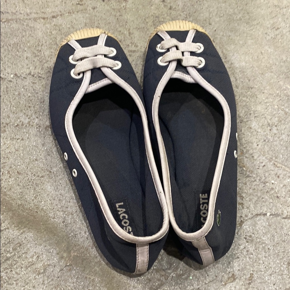 Lacoste Women's Navy Canvas Shoes